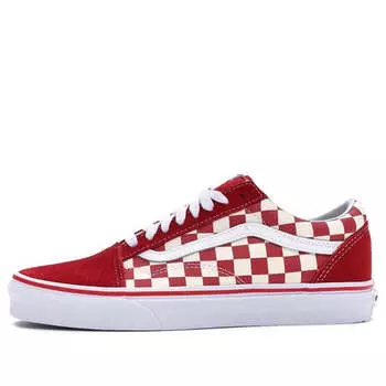 Кроссовки old skool 'red checkerboard' Vans, красный