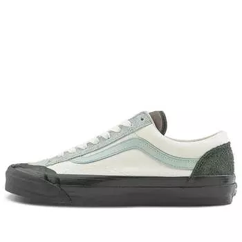 Кроссовки old skool reissue 136 'black light green' Vans, бежевый