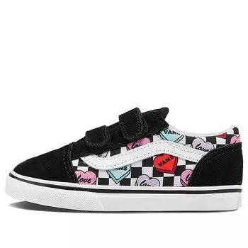 Кроссовки old skool sneakers black/white/red td Vans, черный