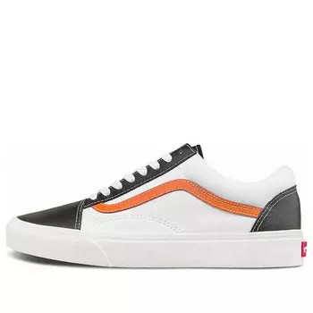 Кроссовки old skool sneakers 'white black orange' Vans, белый