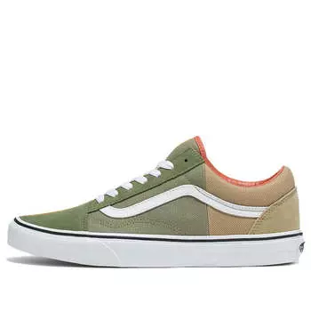 Кроссовки old skool split duck canvas 'green beige' Vans, зеленый