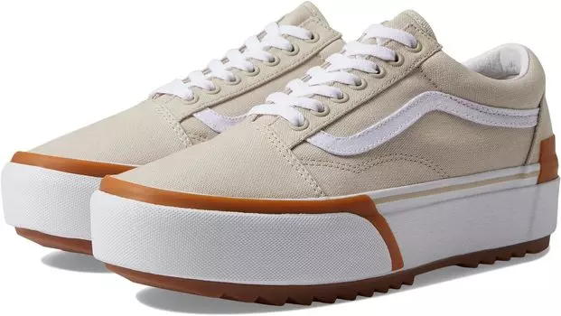 Кроссовки Old Skool Stacked Vans, цвет Canvas French Oak