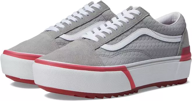Кроссовки Old Skool Stacked Vans, цвет Suede Emboss Grey/Pink