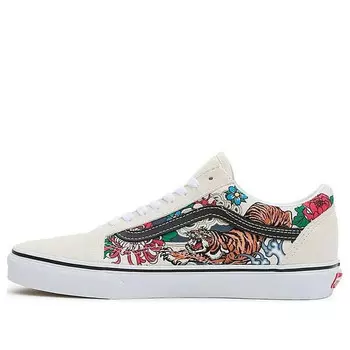 Кроссовки old skool 'tiger floral' Vans, белый