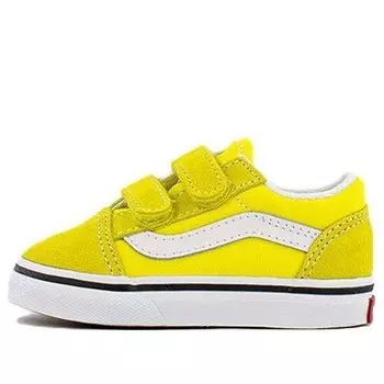 Кроссовки old skool v low top casual skateboarding shoes kids yellow Vans, желтый