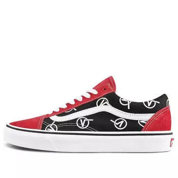 Кроссовки old skool vlogo 'black red' Vans, черный