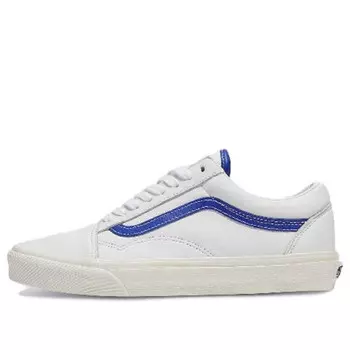 Кроссовки old skool 'white blue leather' Vans, белый
