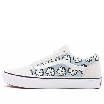 Кроссовки old skool white/blue/printed Vans, белый