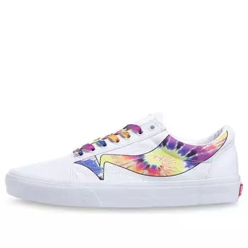 Кроссовки old skool white tie dye 'white' Vans, белый