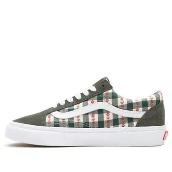 Кроссовки old skool 'whitegreen plaid' Vans, белый