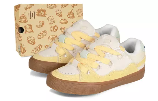 Кроссовки ollieskate BAKE18 Lifestyle Shoes Unisex Low-top Yellow, цвет Fragrant coconut milk tea color matching
