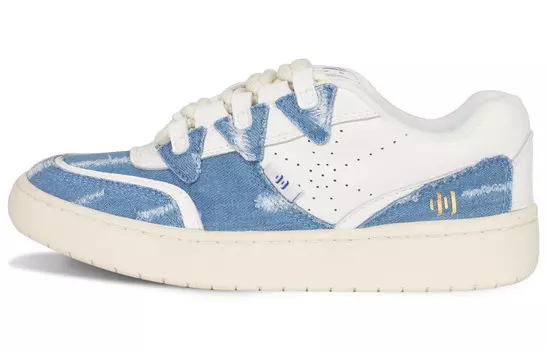 Кроссовки ollieskate Skateboarding Shoes Unisex Low-top White, синий/белый