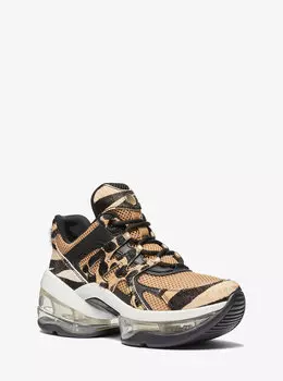 Кроссовки Olympia Sport Extreme из телячьей шерсти и сетки с принтом Michael Kors, черный