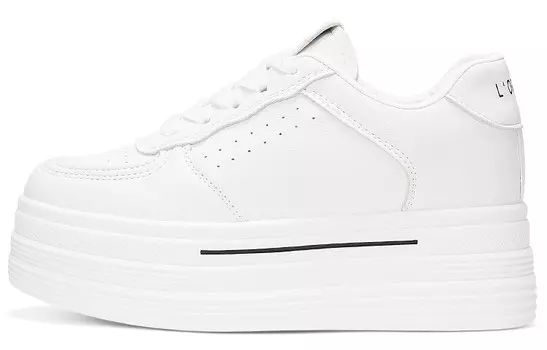 Кроссовки OMS Skateboarding Shoes Women's Low-top White/Black, белый/черный