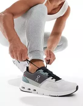 Кроссовки ON Cloudrift all day в бело-серо-зеленом цвете On Running