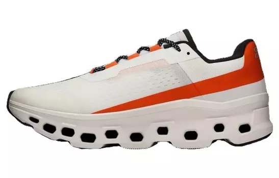 Кроссовки On Running CloudmOnster Undyed White Flame, белый/оранжевый