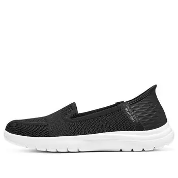 Кроссовки on-the-go flex-serene slip-ins 'black white' Skechers, черный