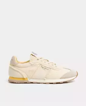 Кроссовки Once Twill мягкого цвета из хлопчатобумажной ткани Pepe Jeans, цвет Natural