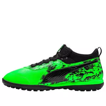 Кроссовки one 19.3 tt tf 'artificial turf green' Puma, зеленый