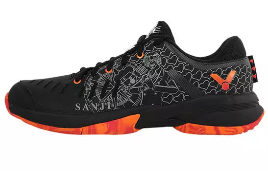 Кроссовки One Piece X Badminton унисекс с низким верхом черного цвета Victor