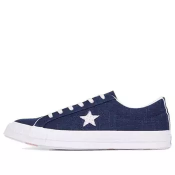 Кроссовки one star ox canvas shoe blue/white Converse, синий