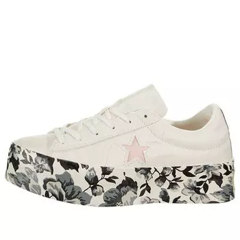 Кроссовки one star platform ox canvas shoes white/black/pink Converse, белый