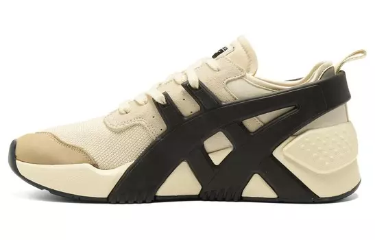 Кроссовки Onitsuka Tiger Big Logo Trainer Lifestyle Shoes Unisex Low-top Beige/Black, бежевый/черный