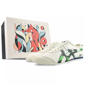 Кроссовки Onitsuka Tiger MEXICO 66 Lifestyle Shoes Unisex Low-top Green, бежевый/черный/зеленый