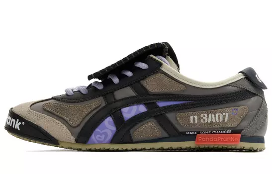 Кроссовки Onitsuka Tiger MEXICO 66 Lifestyle Shoes Unisex Low-top Black/gray/purple, фиолетовый