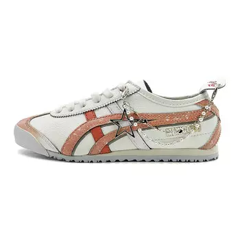 Кроссовки Onitsuka Tiger MEXICO 66 Lifestyle Shoes Unisex Low-top White/Orange, белый/оранжевый
