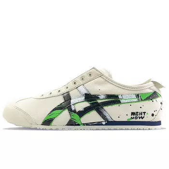 Кроссовки Onitsuka Tiger MEXICO 66 Lifestyle Shoes Unisex Low-top Beige/Black/Green, бежевый/черный/зеленый