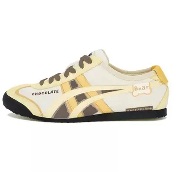 Кроссовки Onitsuka Tiger MEXICO 66 Lifestyle Shoes Unisex Low-top Yellow-white-brown, коричневый