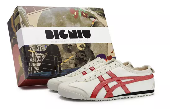 Кроссовки Onitsuka Tiger MEXICO 66 Lifestyle Shoes Unisex Low-top Marfil-red, красный