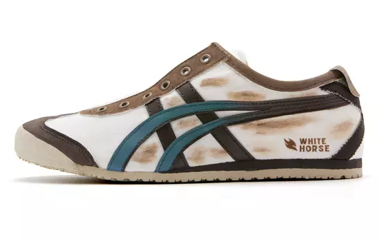 Кроссовки Onitsuka Tiger MEXICO 66 Lifestyle Shoes Unisex Low-top White/brown/blue, коричневый
