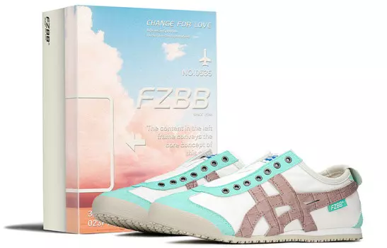 Кроссовки Onitsuka Tiger MEXICO 66 Lifestyle Shoes Unisex Low-top Blue/Pink/White, синий/розовый/белый