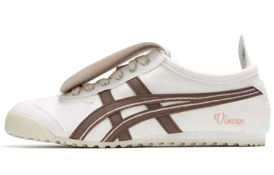 Кроссовки Onitsuka Tiger MEXICO 66 Lifestyle Shoes Unisex Low-top White/Brown, белый