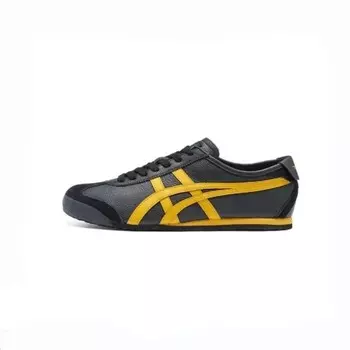 Кроссовки Onitsuka Tiger MEXICO 66 Lifestyle Shoes Unisex Low-top Black/yellow, черный