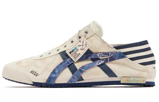 Кроссовки Onitsuka Tiger MEXICO 66 Lifestyle Shoes Unisex Low-top Beige/Blue, бежевый/синий