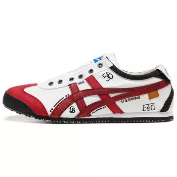 Кроссовки Onitsuka Tiger MEXICO 66 Lifestyle Shoes Unisex Low-top White/red, белый