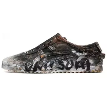 Кроссовки Onitsuka Tiger MEXICO 66 Lifestyle Shoes Unisex Low-top White/Blue/Red, черный/серый