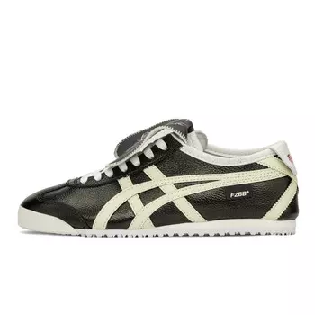 Кроссовки Onitsuka Tiger MEXICO 66 Skateboarding Shoes Unisex Low-top Black/beige, черный/бежевый
