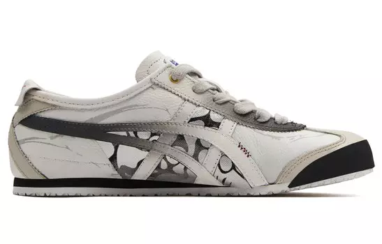 Кроссовки Onitsuka Tiger MEXICO 66 Skateboarding Shoes Unisex Low-top Black/white/gray, черный/белый/серый