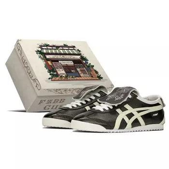 Кроссовки Onitsuka Tiger MEXICO 66 Skateboarding Shoes Unisex Low-top Black/beige, черный/бежевый