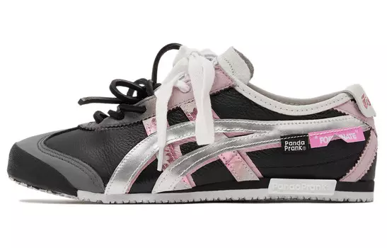 Кроссовки Onitsuka Tiger MEXICO 66 Skateboarding Shoes Unisex Low-top Black/silver/pink, черный