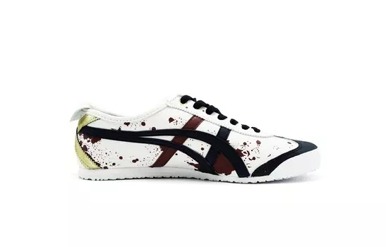 Кроссовки Onitsuka Tiger MEXICO 66 Skateboarding Shoes Unisex Low-top Black/Red/White, черный/белый/красный