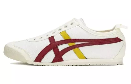 Кроссовки Onitsuka Tiger Mexico 66 Slip On Cream Beet Juice, бежевый/красный