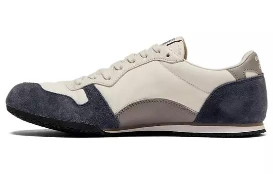 Кроссовки Onitsuka Tiger Serrano Lifestyle Shoes Men Low-top Beige/navy, бежевый/темно-синий