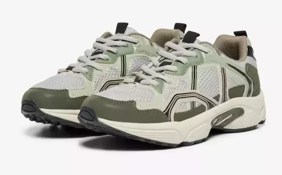 Кроссовки ONLY Shoes "ONLSOKO-2", с практичной петлей для застегивания, повседневная обувь, полуботинки, туфли на шнуровке, хаки