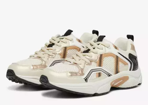 Кроссовки ONLY Shoes "ONLSOKO-2", с практичной петлей для застегивания, повседневная обувь, полуботинки, туфли на шнуровке, бежевый