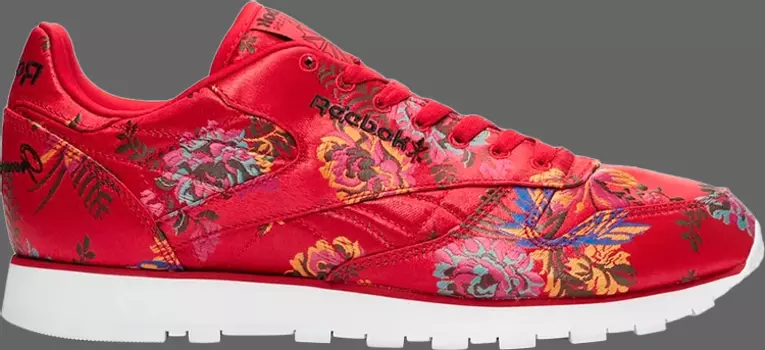 Кроссовки opening ceremony x classic leather 'chinese jacquard floral' Reebok, красный